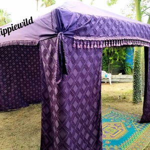 Event tent, Boho tent, boho canopy, festival tent, pop up tent, vendor tent, hippiewild, wedding tent, boho canopy, Dk Purple!
