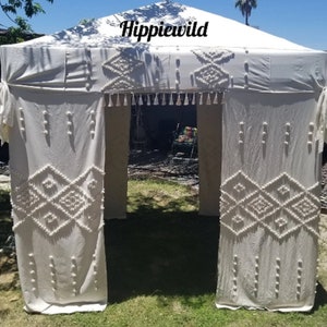 Vendor Tent, Boho tent, boho canopy cover, festival tent, boho vendor canopy cover, lux tent, made to order, wedding tent, event tent