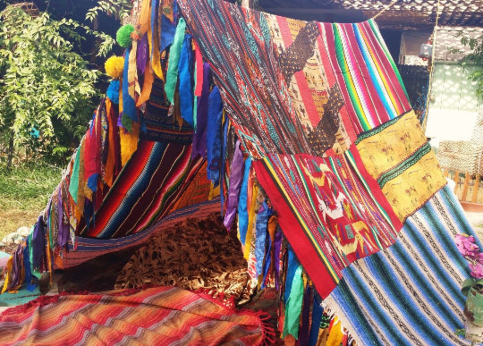 Boho Tent Teepee for Garden Wedding Multi Color Handmade | Etsy