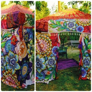 Vendor Tent, Boho tent, boho vendor tent, festival tent, 10x10 canopy cover, hippiewild, made to order, festival tent, event tent image 7