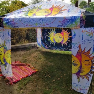 Ships Today!, Vendor Canopy cover, boho canopy, festival tent, pop up tent, vendor canopy, hippiewild, IN STOCK, market tent, boho tent