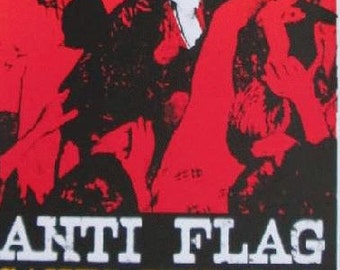 Anti Flag Saves the Day Denver 2000 Concert Poster KUHN silkscreen original