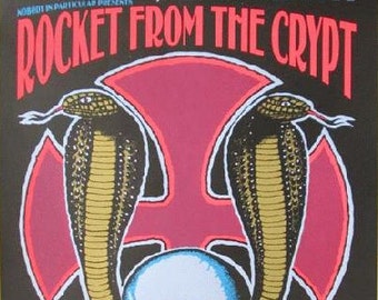 Rocket From the Crypt Denver 2001 Original Concert Poster Kuhn silkscreen