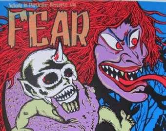 Fear Denver 2000 original silkscreen concert poster Kuhn Bluebird silkscreen