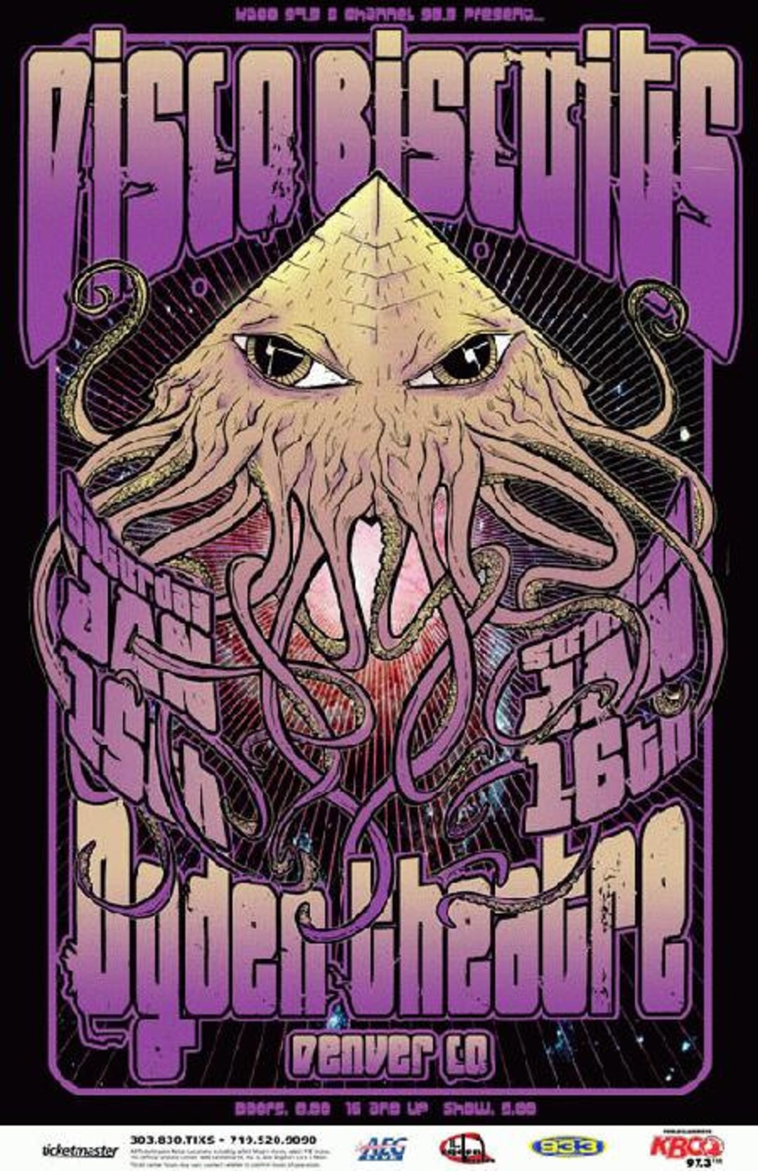 Disco Biscuits Denver 2011 Colorado Original Concert Poster Etsy
