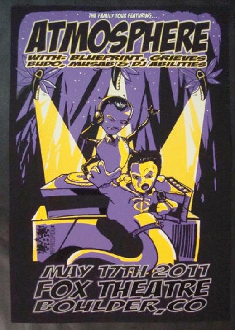 Atmosphere Boulder Original Silkscreen Concert Poster Serlo Etsy