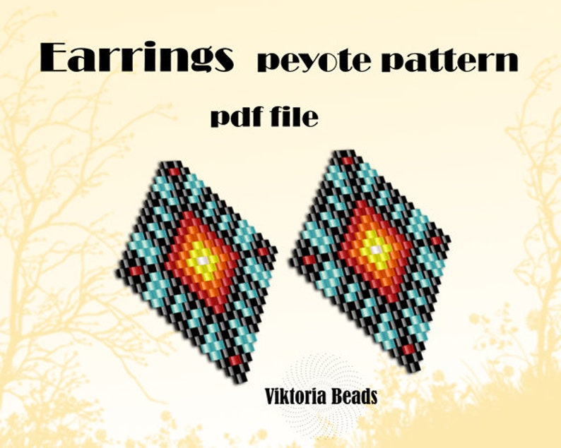 Native American Inspired Peyote Pattern Diamond Shaped - Etsy