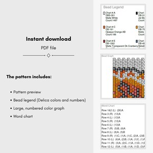 Patrón de telar de cuentas para pulseras nativas americanas: Punto cuadrado geométrico (patrón PDF) imagen 4