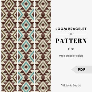 Patrón de pulsera nativa americana: Telar geométrico de cuentas de semillas (patrón PDF)