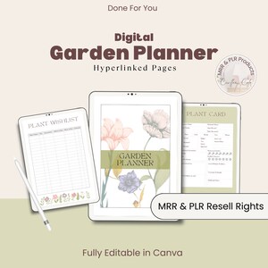 Pianificatore digitale da giardino con diritti di rivendita Master, modelli Girly Fatto per te Pianificatore da giardino Dfy 2024