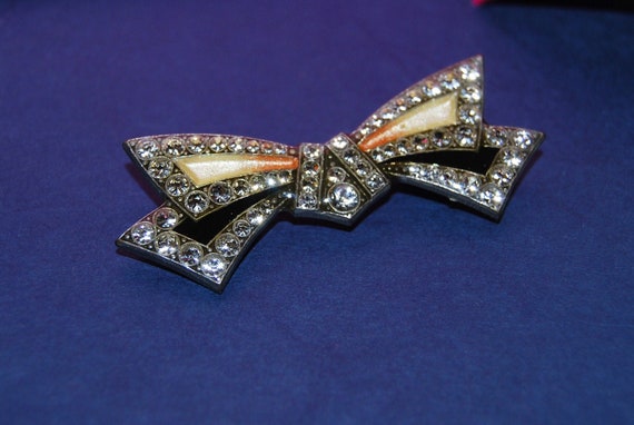 Vintage genuine Pierre Bex 'Bow' brooch, direct f… - image 2
