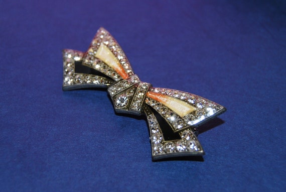 Vintage genuine Pierre Bex 'Bow' brooch, direct f… - image 4