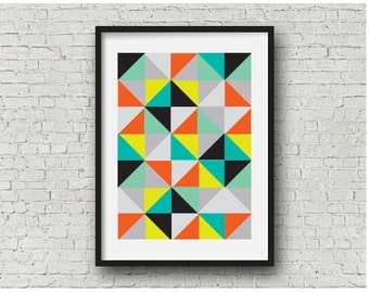 Abstract Geometric Pattern Print, geometric art, abstract print