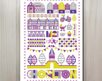 Chorlton Art Print, M21 wall art, Chorlton gift, Chorlton Poster,  Manchester related gift, Location print, A4