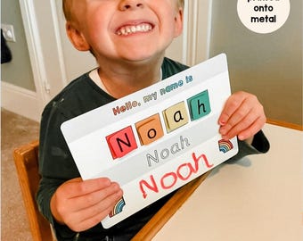 Personalised Name Practice Board, Starting School Gift, Childrens Unique Birthday Present, Educational Learning Gift
