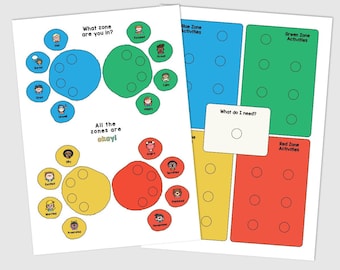 Zones of Regulation Resources for Teachers, Digital Download ZOR Classroom and Home Use, Autism SEND Regulation Visuals