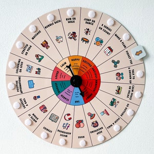 Children's Emotions Wheel with Coping Choices For Boys and Girls, Classroom Teacher ELSA Feelings Resources, Emotional Regulation Tools