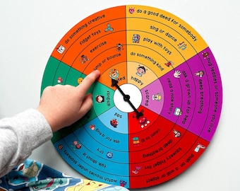 Emotions Wheel for Children, Coping Choices for Big Emotions, Feelings for Toddlers Therapy Resources Teachers And Nursery