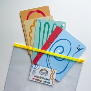 Cartes de tracé de la respiration consciente - Cartes-éclair sur la régulation des émotions des enfants - Pleine conscience pour les enfants