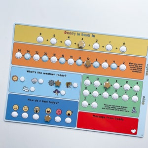 Papa Countdown für Kinder, Einsatz Familie, Militär, Visuelle Countdown-Chart für Mama oder Papa