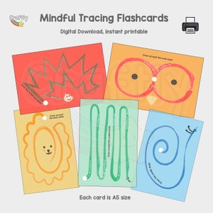 Kinder Achtsame Atemkarten, Kinderangst, Emotionen und Wohlbefinden, emotionale Regulierung, Digitaler Download