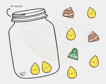 Potty Training Reward Jar Printable: Toddler Toilet Chart (Digital Download)