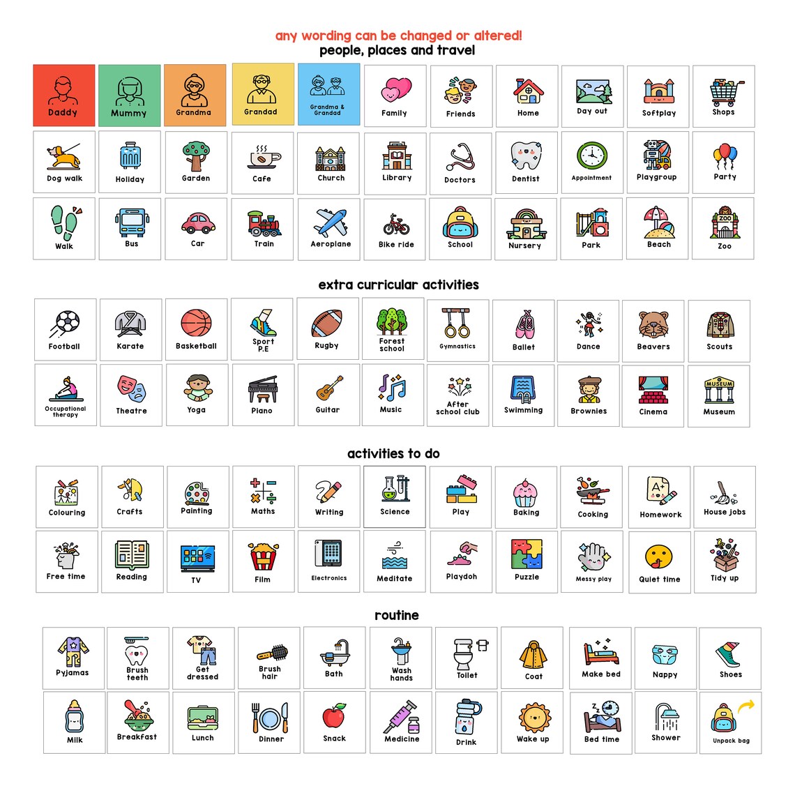 Printable Picture Tokens Digital Download - Etsy