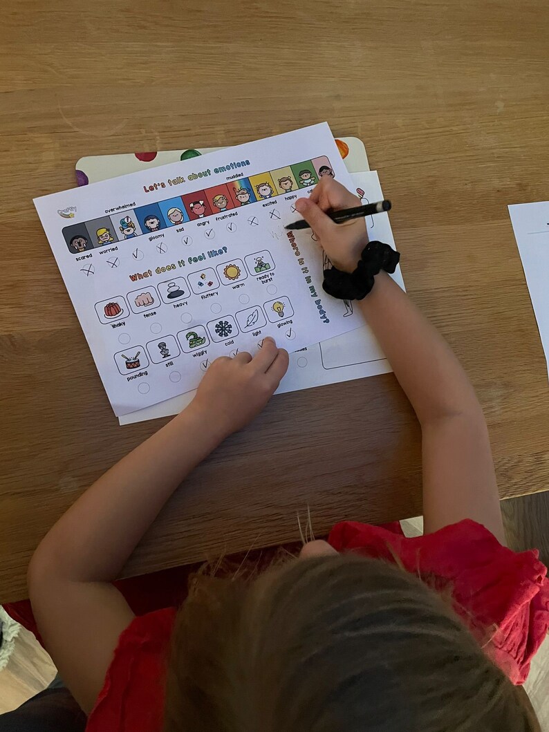 Emotionele regulatie voor kinderen, mindfulness-activiteit, 5-puntsschaal, reflectie over emoties en gevoelens van kinderen, therapiebronnen afbeelding 5