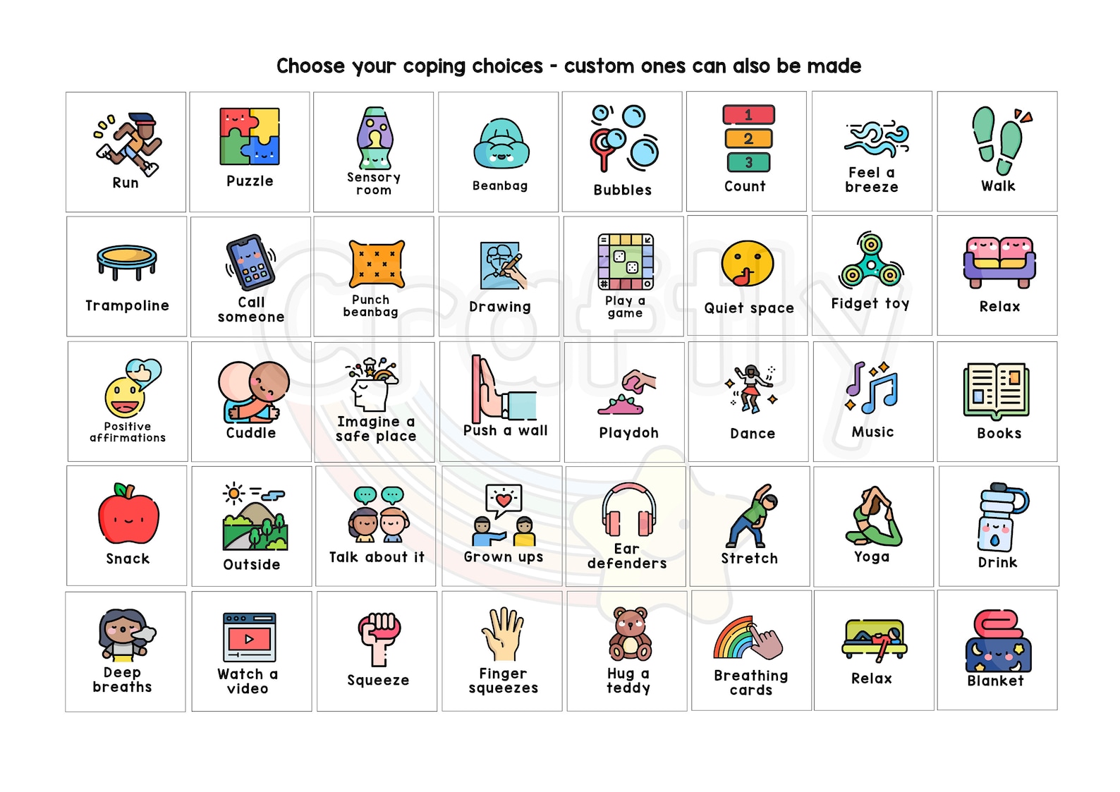 Kids Emotions Scale, Coping Choices for Nursery, Childrens Emotional ...