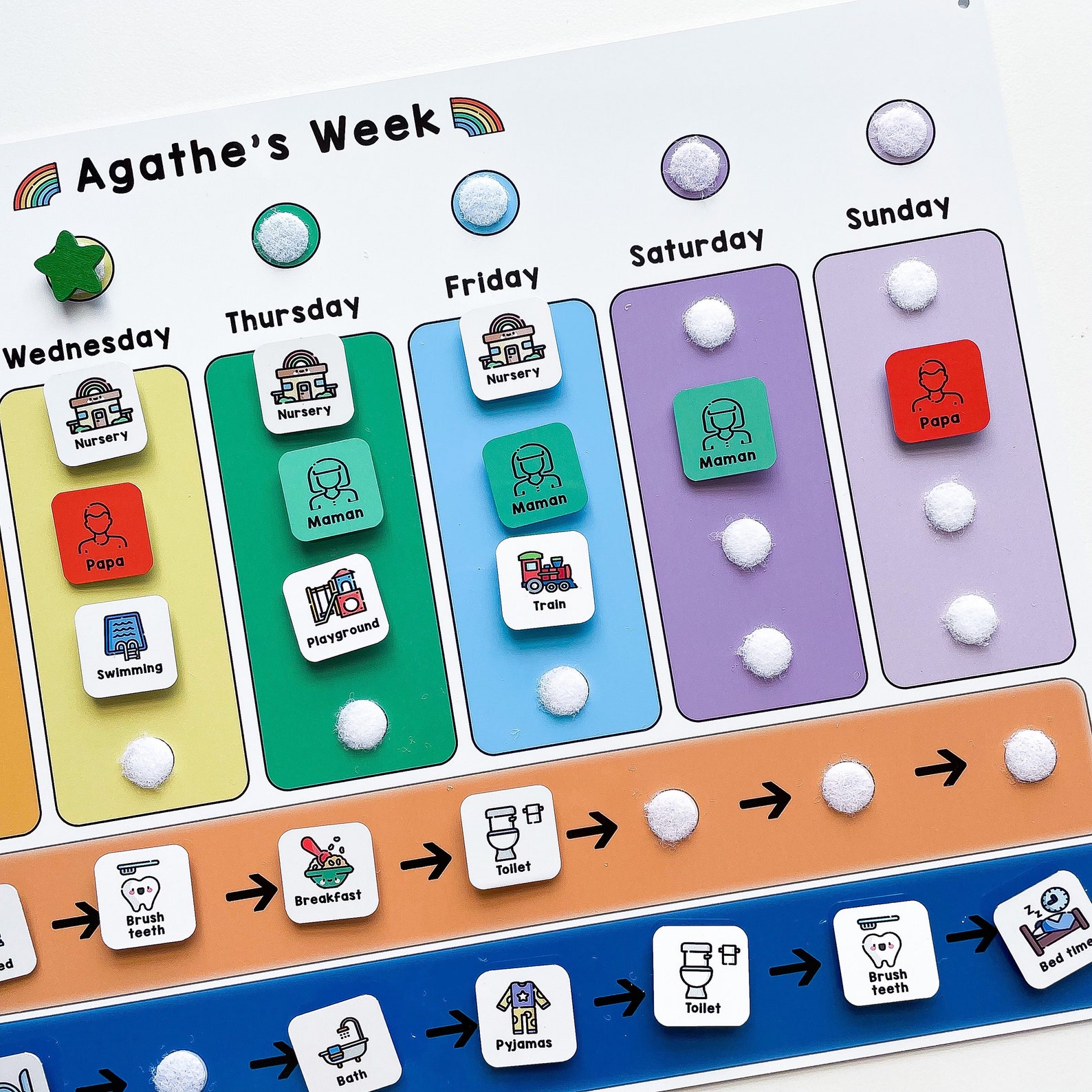 Kids Weekly Daily Planner Visual Timetable for Children - Etsy