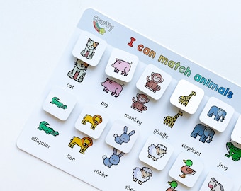 Animal Matching Game: leerpuzzel voor peuters, autisme-reisactiviteit