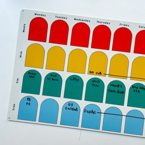 Personalised Family Organiser Whiteboard, Weekly Shared Planner for Meals and Daily Events image 4