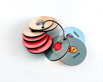 Zones of Regulation Keyring for SEN, Communication Tool for Children and Adults Emotions and Coping Strategies