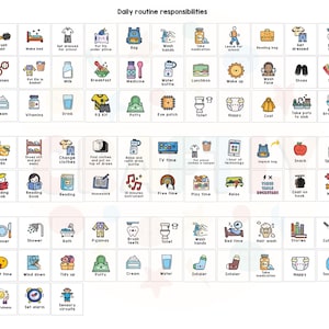 Childrens Morning Routine Chart, Visual Timetable for Kids, Getting ...