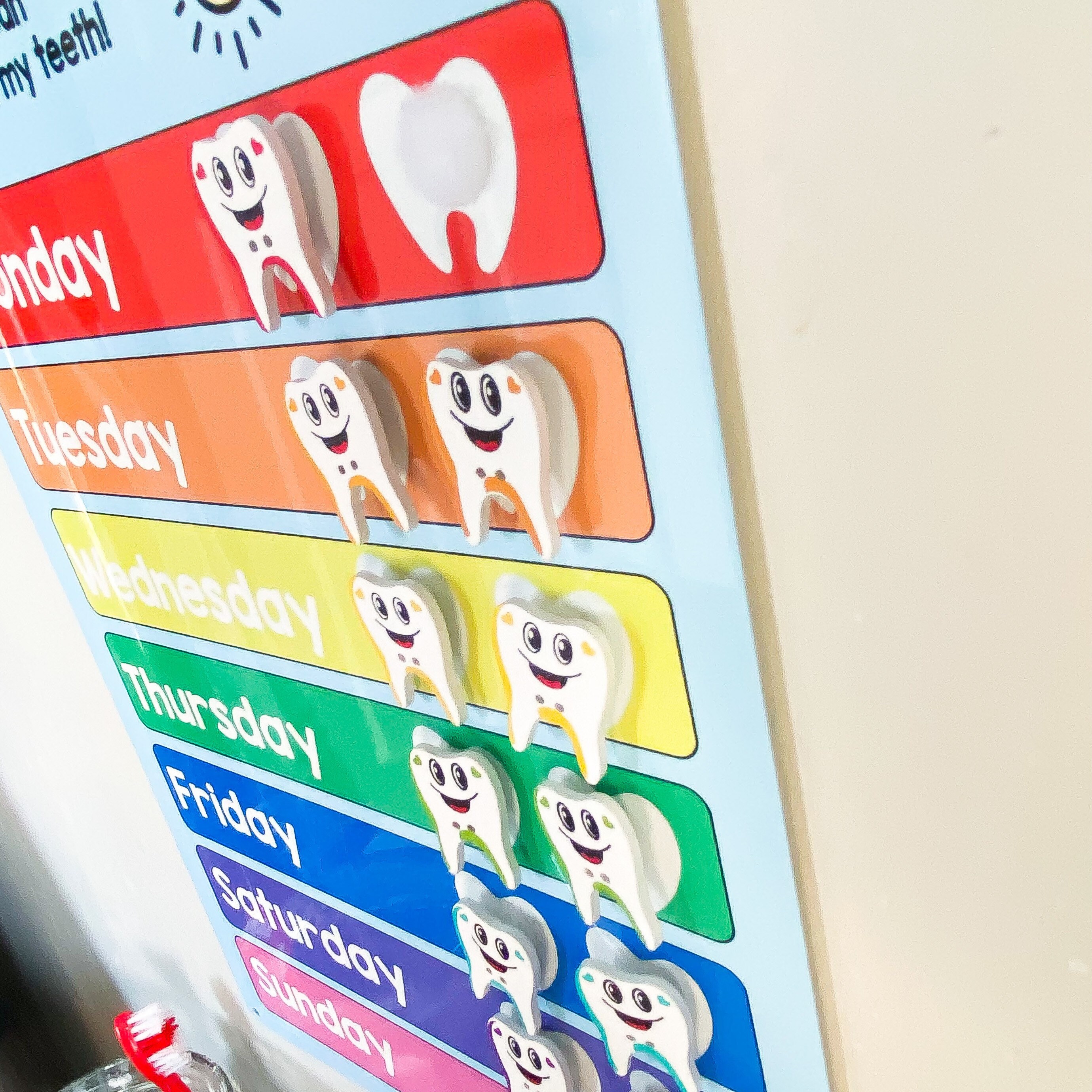 Kids Brushing Teeth Reward Chart for Healthy Teeth, Childrens Routine Chart for Mornings