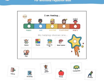 Kids Emotions Scale and Coping Choices Digital Download Printable