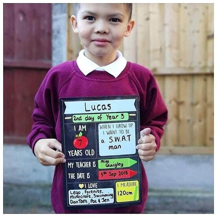 First Day of School Sign, Starting School Gift, Personalised Photo Prop Keepsake, School Chalkboard, Nursery Preschool Age Milestones