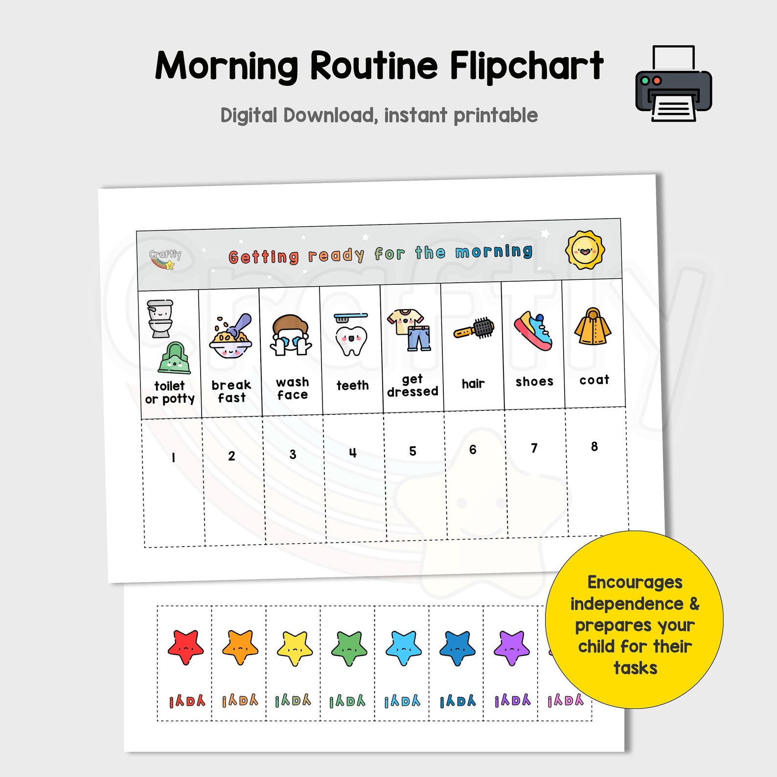 Morning Routine Chart Asd Morning Routine Flip Chart for Children, Visual Timetable for Kids, ASD ...