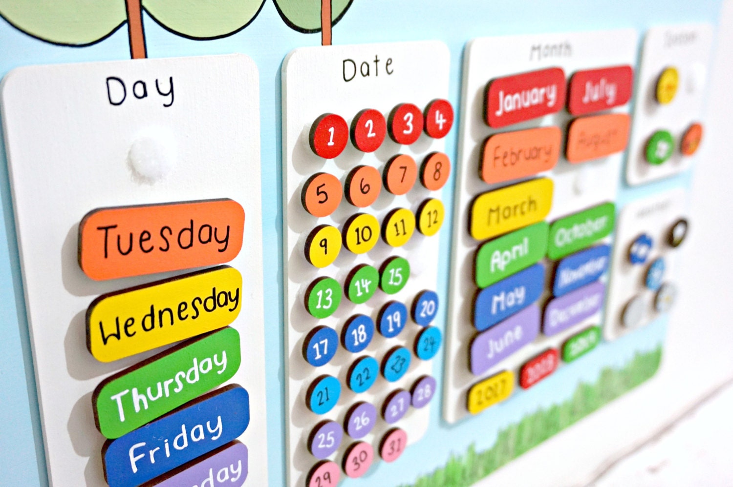 Childrens monatliche Kalender personalisierte Kinder Etsy