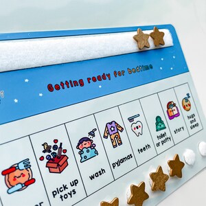 Childrens Bedtime Routine Chart, Visual Timetable for Kids, Getting ...