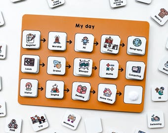Classroom School Day Planner Autism & SEN-Friendly Daily Schedule with Picture Tokens