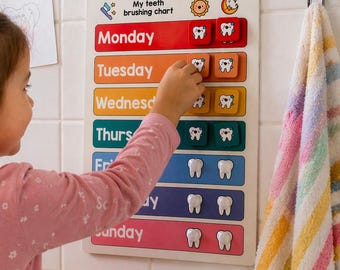 Personalized Kids Brushing Teeth Reward Chart: Morning Routine