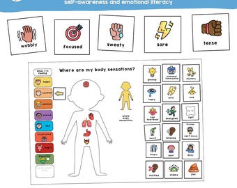 Body Sensations Activity – Visual Interoception Tool (Digital Download)
