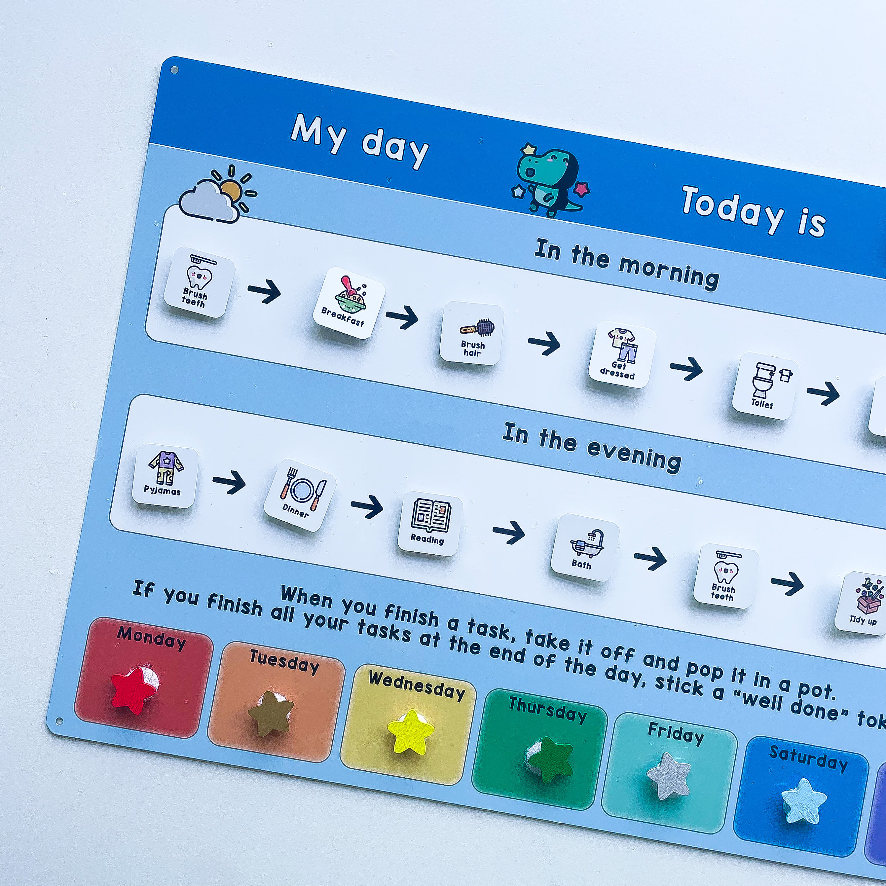 Programma visivo per bambini Grafico di routine quotidiano con 60 carte