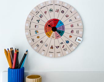 Children's Emotions Wheel with Coping Choices For Boys and Girls, Classroom Teacher ELSA Feelings Resources, Emotional Regulation Tools