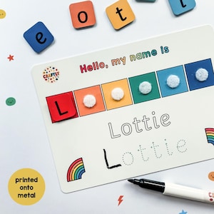 Personalised Name Practice Board, Starting School Gift, Childrens Unique Birthday Present, Educational Learning Gift