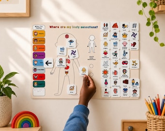 Body Sensations & Emotions Chart for Kids | Emotional Regulation Therapy Tool