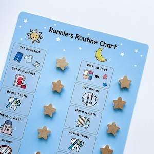 Childrens Daily Routine Chart, Kids Morning Routine, Daily Planner for Kids, Visual Timetable, Reward Chart, Autism Visual, Chores Chart