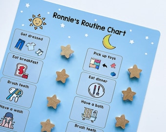 Children's Daily Routine Chart: Visual Timetable with Reward Stars