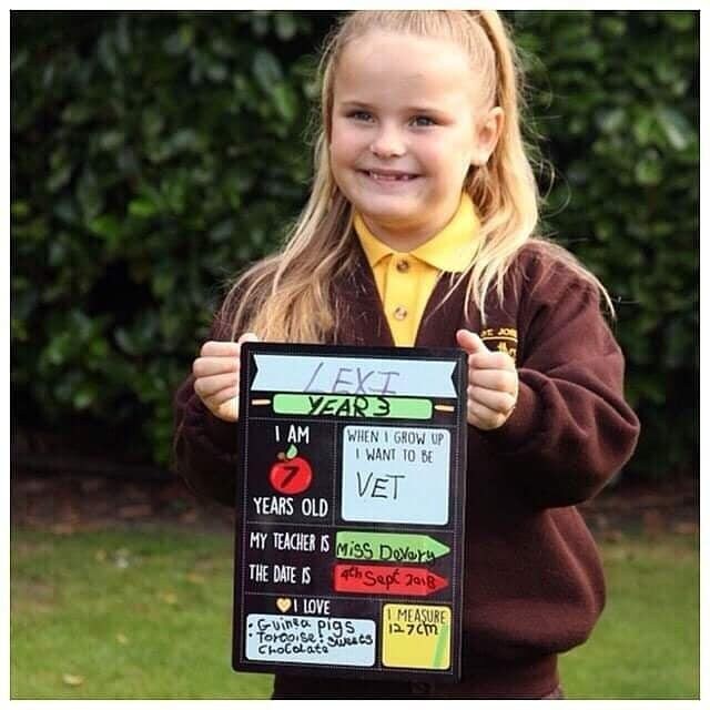 First Day of School Sign, Starting School Gift, Personalised Photo Prop Keepsake, School Chalkboard, Nursery Preschool Age Milestones